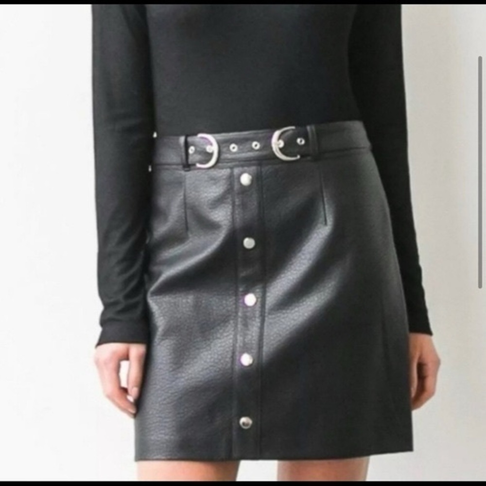 Brunette The Label Faux Leather Skirt